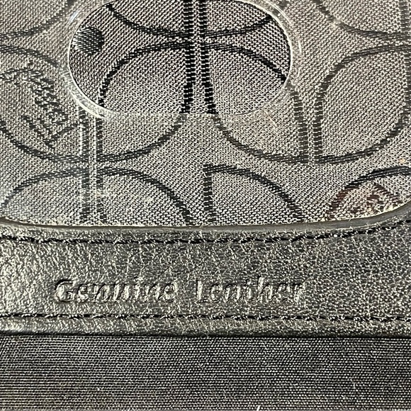 Fossil trifold black leather wallet organizer - Picture 9 of 11